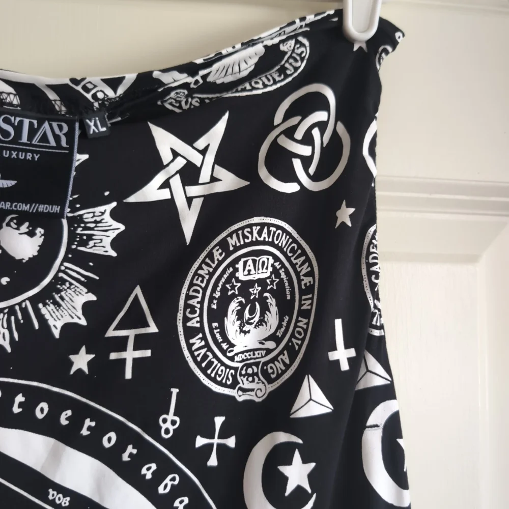 Black and white Killstar occult symbolism maxi tube dress - Picture 4 of 9